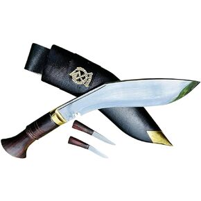 Service Kukri - 9" Nepal Police Official Issue Blade - Authentic Hand Forged EGKH Factory Outlet in Nepal - Ready to use Outdoor Knives - Balance water tempered Edge Khukuri