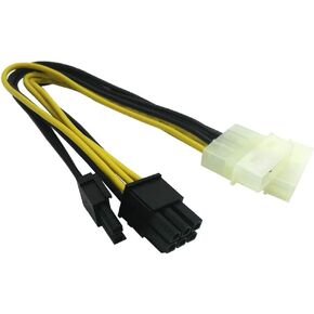 (3 عبوات) 8 دبابيس (6+2) ذكر PCI Express إلى 2X موليكس كابل محول الطاقة 9 بوصات (23 سم) LIONX in Kuwait