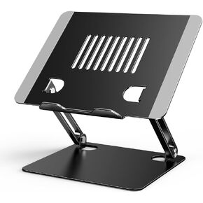 Adjustable Laptop Stand for Desk-Portable Laptop Riser Holder - Aluminum Ergonomic Computer Notebook Stand Holder for MacBook Air Pro, Dell XPS, HP (10-15.6'') (Gold)