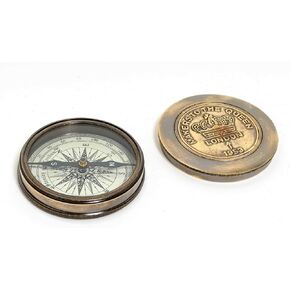 Brass Makers to The Queen Compass with Leather Case