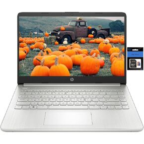 HP 14" HD Stream Laptop Computer for Students and Business, Quad-Core Intel Celeron N Processor, 16GB RAM, 256GB Storage(128GB eMMC+128GB TP SD Card), 1 Year Office 365, HDMI,WiFi,USB-A&C, Win 11