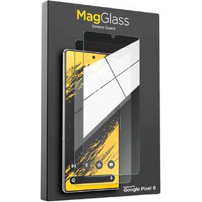 magglass Screen Protector for Pixel 8 Tempered Glass with Easy Applicator (HD Clear)