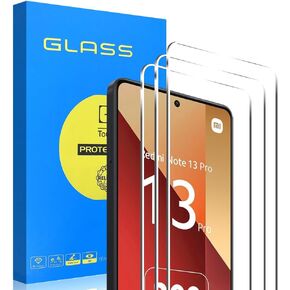 [Update Version[Thick Adhesive][3 Pack] Tempered Glass Screen Protector Compatible with Xiaomi Redmi Note 13 5G&4G /13 Pro 5G&4G with 9H HD Clear Transparent Ultra thin Protective Glass Film