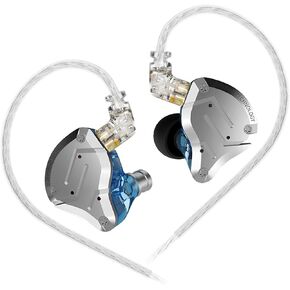 KZ ZS10 Pro in Ear Monitors Wired Headphones, 1DD 4BA Metal IEM, High Fidelity Gaming Earbuds with 2pins Tangle-Free Cable, Noise Cancelling Wired Earphones for PC Game Music Video (Black with mic)