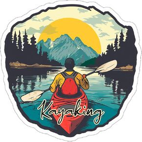 Kayaking Sport Sticker Decal Vinyl Small Waterproof for Water Bottle Mug Passport Book Scrapbook Notebook Laptop Tumbler Skateboard Computer Phone Size Funny Gift Car Stickers ID44990