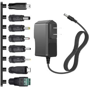 5V 1A DC Power Supply Adapter AC/DC 5W Charger AC 100V-240V to DC 5 Volt 1A 0.5A Replacement Power Cord for Security Camera Baby Monitor Graco Swing TV Box Raspberry Pi USB Type C with 8TIPS