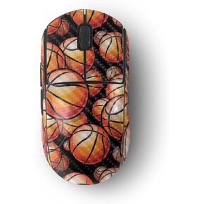 MightySkins Carbon Fiber Skin Compatible with Logitech G Pro Wireless Gaming Mouse - Basketball Life | Protective, Durable Textured Carbon Fiber Finish | Easy to Apply