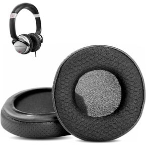 Durable and Breathable Replacement Earpads Compatible with Numark HF125 HF 125 Headphone Ear Pads Cushion(Punched Leather/Durable Fabric and Memory Foam)