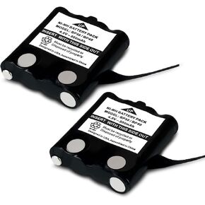 2-Pack 4.8V 800mAh Ni-MH Two-Way Radio Batteries, Compatible with Uniden BP38, BP-38, BP39, BP-39, BP40, BP-40, Uniden BT537, BT1013, BT-537, BT-1013, FPB9404, GMR635, GMR635-2CK, GMR638, GMR645
