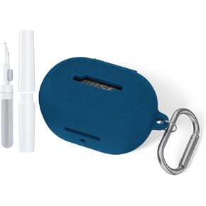 Case for Bose New QuietComfort Earbuds(2024) Soft Silicone Shockproof Protective Cover for Bose New QuietComfort Earbuds Case Cover with Carabiner & Cleaner Kit (Black)