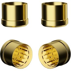 Preffair 4Pcs Audiophile Copper RCA Covers RCA Female Chassis Dust Caps RCA Sockets Protective Caps Noise Stopper HiFi for DAC,Turntable,CD/DVD Player,Amplifier,etc (Rhodium Plating)
