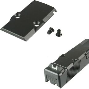 GOTICAL RMR Cover Plate for Glock 17 19 26 Cut Slides, Aluminum Black Finish