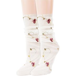 Benefeet Sox جوارب نسائية جديدة مضحكة من الدانتيل الشفاف جوارب فضفاضة شبكية لطيفة للفتيات جوارب شفافة شفافة هدايا عيد الميلاد