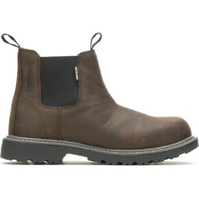 Wolverine Women's Floorhand Romeo Steel Toe Waterproof Chelsea Boot, Dark Brown, 5.5