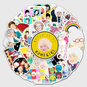 50pack The Golden Girls Stickers, Vinyl Waterproof TV Show Stickers for Laptop, Car Bumper,Luggage, Skateboard,Water Bottles,Computer, Phone,Kids, Teens Adults Stickers (The Golden Girls)