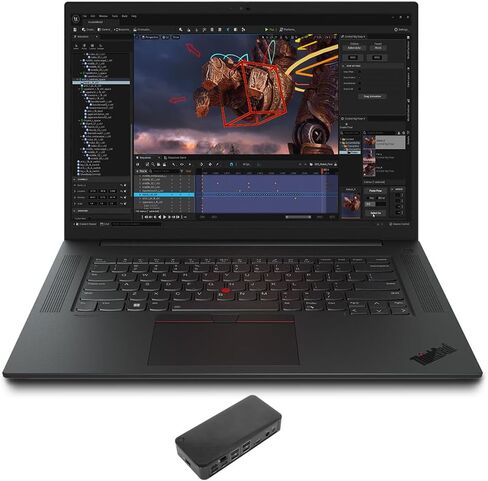 Lenovo ThinkPad P1 Gen 6 Mobile Workstation 16.0" IPS WQXGA Display (Intel i7-13800H vPro, RTX A1000 6GB, 64GB DDR5, 8TB PCIe SSD, Backlit KB, Fingerprint, Win 11 Pro) w/USB-C Dock in Saudi Arabia