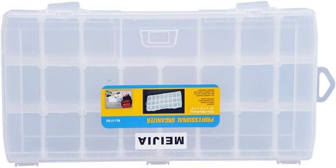 MEIJIA Outdoor Fishing Tackle Boxes, Plastic Box, Plastic Storage Organizer Box with Removable Dividers - Fishing Tackle Storage,Off-White in Saudi Arabia