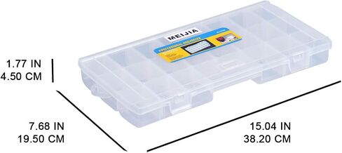 MEIJIA Outdoor Fishing Tackle Boxes, Plastic Box, Plastic Storage Organizer Box with Removable Dividers - Fishing Tackle Storage,Off-White in Saudi Arabia