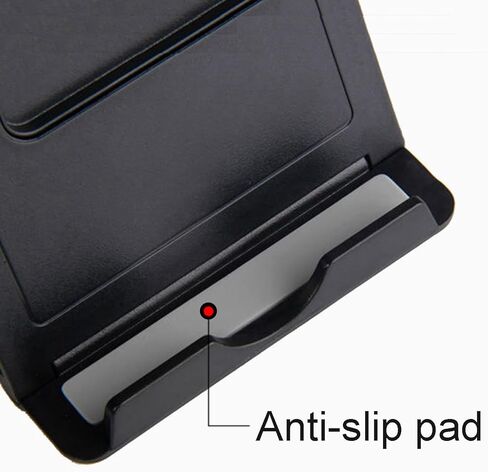 TENOC Phone Stand Holder for Desk, Pocket-Sized Mount, Universal Foldable Desktop Kickstand Compatible with iPhone iPads Android Tablet, Black in Saudi Arabia
