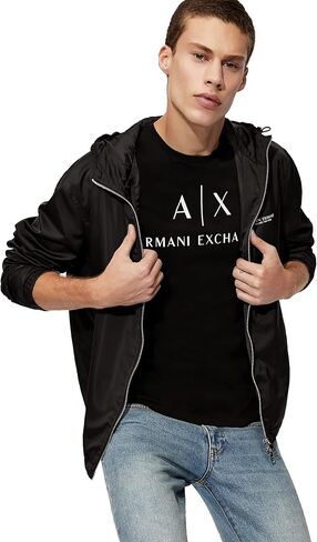 تي شيرت Armani Exchange رجالي كلاسيكي بشعار Crew in Kuwait