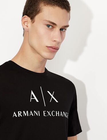 تي شيرت Armani Exchange رجالي كلاسيكي بشعار Crew in Kuwait