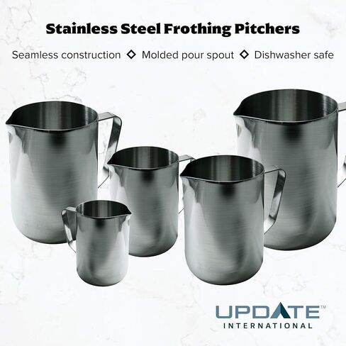 Update International EP-12 12 Oz Stainless Steel Frothing Pitcher, Silver in Saudi Arabia