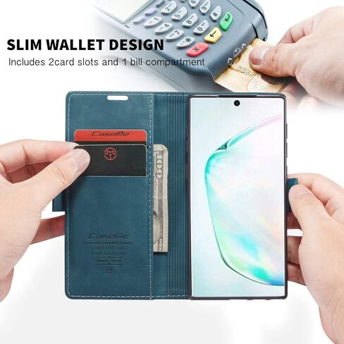 حافظة Bpowe Galaxy Note 10 Lite (2020)، حافظة محفظة جلدية لهاتف Galaxy A81 بتصميم كلاسيكي مع فتحة بطاقة وإغلاق مغناطيسي، حافظة قابلة للطي لهاتف Samsung Galaxy Note 10 Lite/Galaxy A81/Galaxy M60S (أحمر خمري) in Kuwait