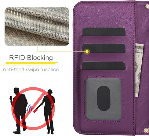 حافظة هاتف Asuwish لهاتف Samsung Galaxy S24 Plus S24+ 5G مع واقي شاشة وفتحة حامل بطاقة RFID وحزام المعصم وإكسسوارات الهاتف المحمول S24plus 24S + S 24 24+ للنساء والرجال باللون الذهبي الوردي in Saudi Arabia