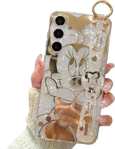 for Galaxy A15 5G Case Wrist Band Kickstand Cover Ultra Slim IMD Animal Pattern Shockproof Protection Holder Cover for Samsung Galaxy A15 5G /4G(Cartoon Characters) in Saudi Arabia