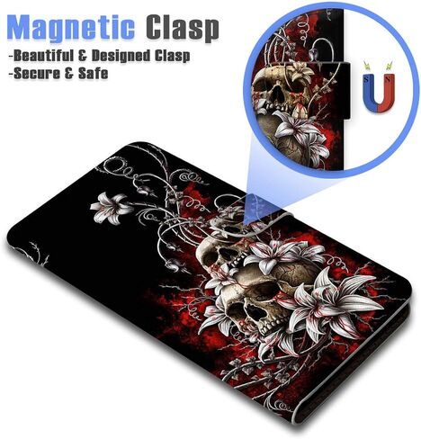 لهاتف Samsung S23 Ultra، لهاتف Samsung Galaxy S23 Ultra، غطاء هاتف بمحفظة قلابة مصممة، A24195 Day of Dead Sugar Skull 24195 in Saudi Arabia