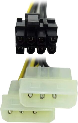 (3 عبوات) 8 دبابيس (6+2) ذكر PCI Express إلى 2X موليكس كابل محول الطاقة 9 بوصات (23 سم) LIONX in Kuwait