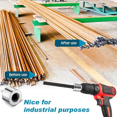 Tandefio 1/2" Metal Copper Pipe Cleaner with 2 Replaceable Brushes Tube Cleaning Brush Tube Cleaning Brush for Power Drill Metal Pipe Cleaning Brush Copper Tube Cleaner Brush for Drill in Saudi Arabia