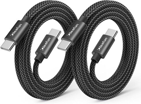 CLEEFUN Short USB C to USB C Cable 1ft, 2-Pack Type C to C Charger Cable 60W Fast Charging for iPhone 16 Pro Max/Plus/Pro, for iPhone 15 Pro Max Plus, for iPad/MacBook USB-C, Galaxy S24 S23 in Saudi Arabia