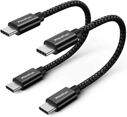 CLEEFUN Short USB C to USB C Cable 1ft, 2-Pack Type C to C Charger Cable 60W Fast Charging for iPhone 16 Pro Max/Plus/Pro, for iPhone 15 Pro Max Plus, for iPad/MacBook USB-C, Galaxy S24 S23 in Saudi Arabia