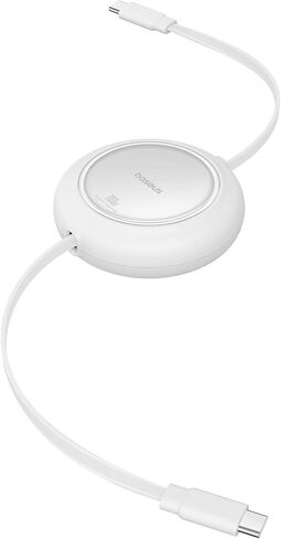 كابل Baseus USB C، PD 100W 6.6ft كابل شحن سريع USB C إلى USB C قابل للسحب، كابل شاحن قابل للسحب بطول 7 مراحل مسبقًا لهاتف iPhone 16 15 Pro Plus Pro Max وMacBook وiPad Pro وSamsung S24/S23 in Kuwait