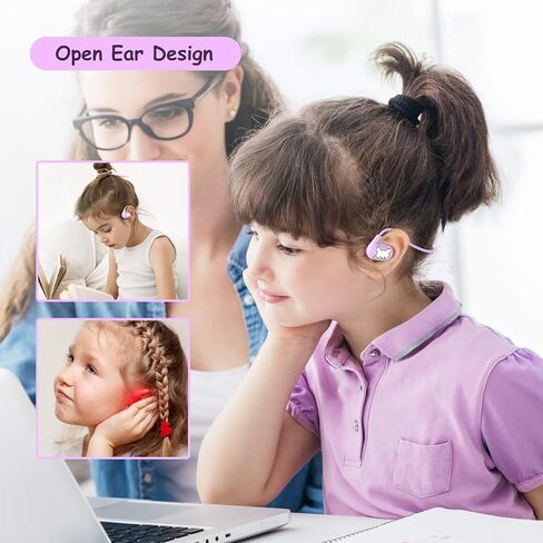 Kids Headphones, LK15 Open Ear Bluetooth Headphones with Air Conduction, Ultra-Light, 85dB Volume Limiting Wireless Headphone for Children Teens Boys Girls (Purple) in Saudi Arabia
