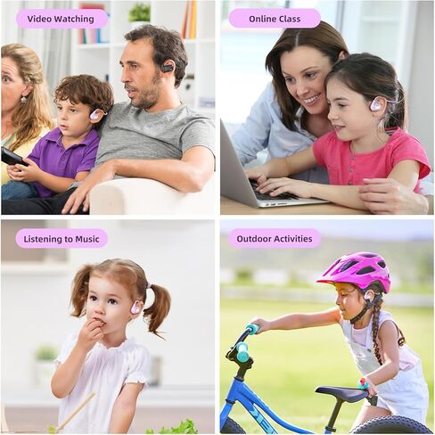 Kids Headphones, LK15 Open Ear Bluetooth Headphones with Air Conduction, Ultra-Light, 85dB Volume Limiting Wireless Headphone for Children Teens Boys Girls (Purple) in Saudi Arabia