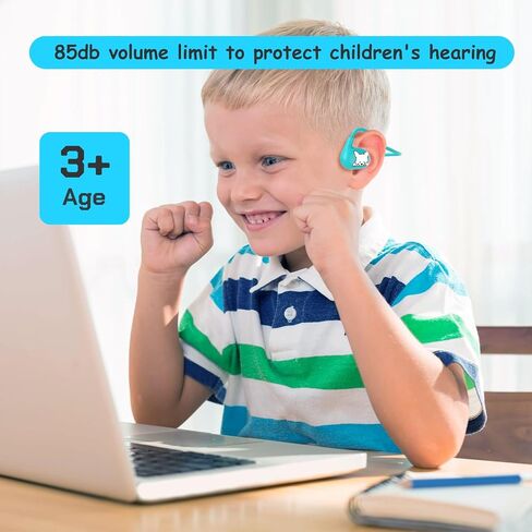 Kids Headphones, LK15 Open Ear Bluetooth Headphones with Air Conduction, Ultra-Light, 85dB Volume Limiting Wireless Headphone for Children Teens Boys Girls (Purple) in Saudi Arabia