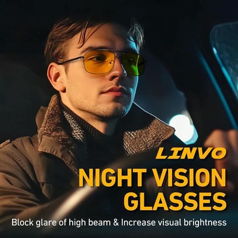 LINVO Classic Square Sunglasses for Men Polarized UV Protection Ultralight Driving Cycling Fishing Sun Glasses in Saudi Arabia