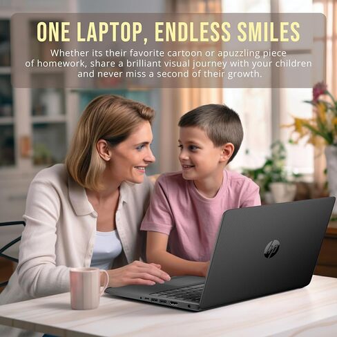 HP Stream 14" HD BrightView Laptop, Intel Celeron N4120, 16GB RAM, 256GB Storage (128GB eMMC + 128GB USB Card), Intel UHD Graphics, HD Camera, Fast Charge, 1 Year Office 365, Win 11 S, Black in Saudi Arabia
