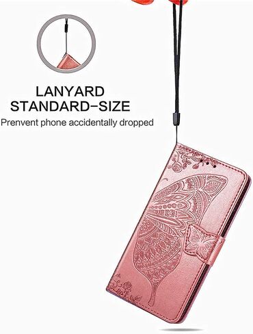 MEUPZZK Samsung Galaxy A03S Case, Samsung A03S Wallet Case, Embossed Butterfly Flower Premium PU Leather [Kickstand] [Card Slots] [Wrist Strap] [6.5 inch] Phone Cover for Samsung A03S (A-Lavender) in Saudi Arabia