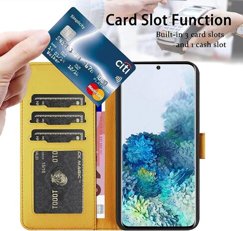 for Samsung Galaxy S24 Phone Case Premium PU Flip Wallet Cover with Holder Function Credit Card Slot Magnetic Closure Drop-Proof Classic Elegant 6.2",Cat &Orange in Saudi Arabia