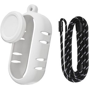 Silicone Cover Sleeve Skin Compatible for Insta360 GO 3S,Heat Dissipation Protective Case Lens Cap with Neck Strap for Insta 360 GO3S Thumb Camera (Black), GEHA1716BW