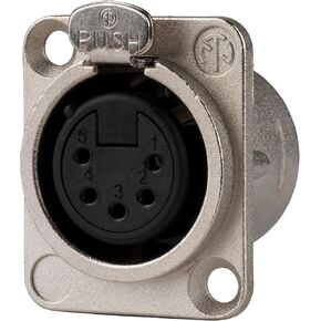 Neutrik NC5FD-L-1 5 Pin XLR DMX Female Panel Mount D Series