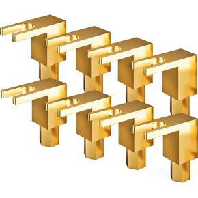 Right Angle Spade Plugs for Vintage Mcintosh Hi End Speakers, Spade to Banana Plug Adapter Speaker Connectors, 90 Degree Pin Plug Type, 24K Gold Plated Speaker Binding Posts (8 PCS)