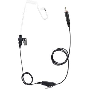 2.5mm Single Pin Ptt Mic Earpiece Two Way Radio Headset Acoustic Tube Ear Piece for Motorola Walkie Talkie clp 1010e 1040e 1060e 1080e(Black,Wired)