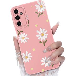 for Samsung Galaxy A15 5G Phone Case, Fashion Flower Pattern Design Girls Women Liquid Silicone Cover, Slim Shockproof and Scratch-Resistant Soft Case for Samsung A15 - Purple