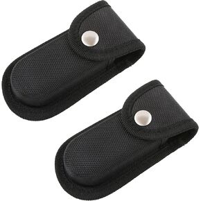 Nylon Case Belt Loop Horizontally and Vertically Carry Nylon Sheaths (Small Size + Large Size) (Black 2 Pack)
