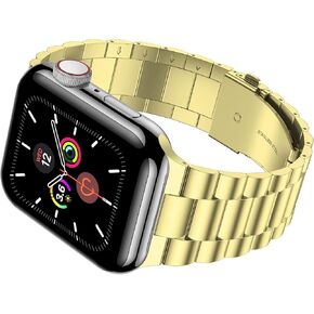 iiteeology Compatible with Apple Watch Band Series 10/9/8/7 46mm/42mm/45mm/41mm, Ultra 2/Ultra 49mm, Series 6/5/4 44mm/40mm, Series 3/2/1 42mm/38mm, Stainless Steel Metal Link Band for iWatch