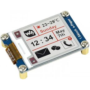 Waveshare 1.54 Inch E-Ink Display HAT Epaper Display 200x200 SPI Interface Black White Red Color E-Paper Screen for Raspberry Pi 4B+ 4B 3B+ 3B 2B+ Zero W WH 2 W Jetson Nano